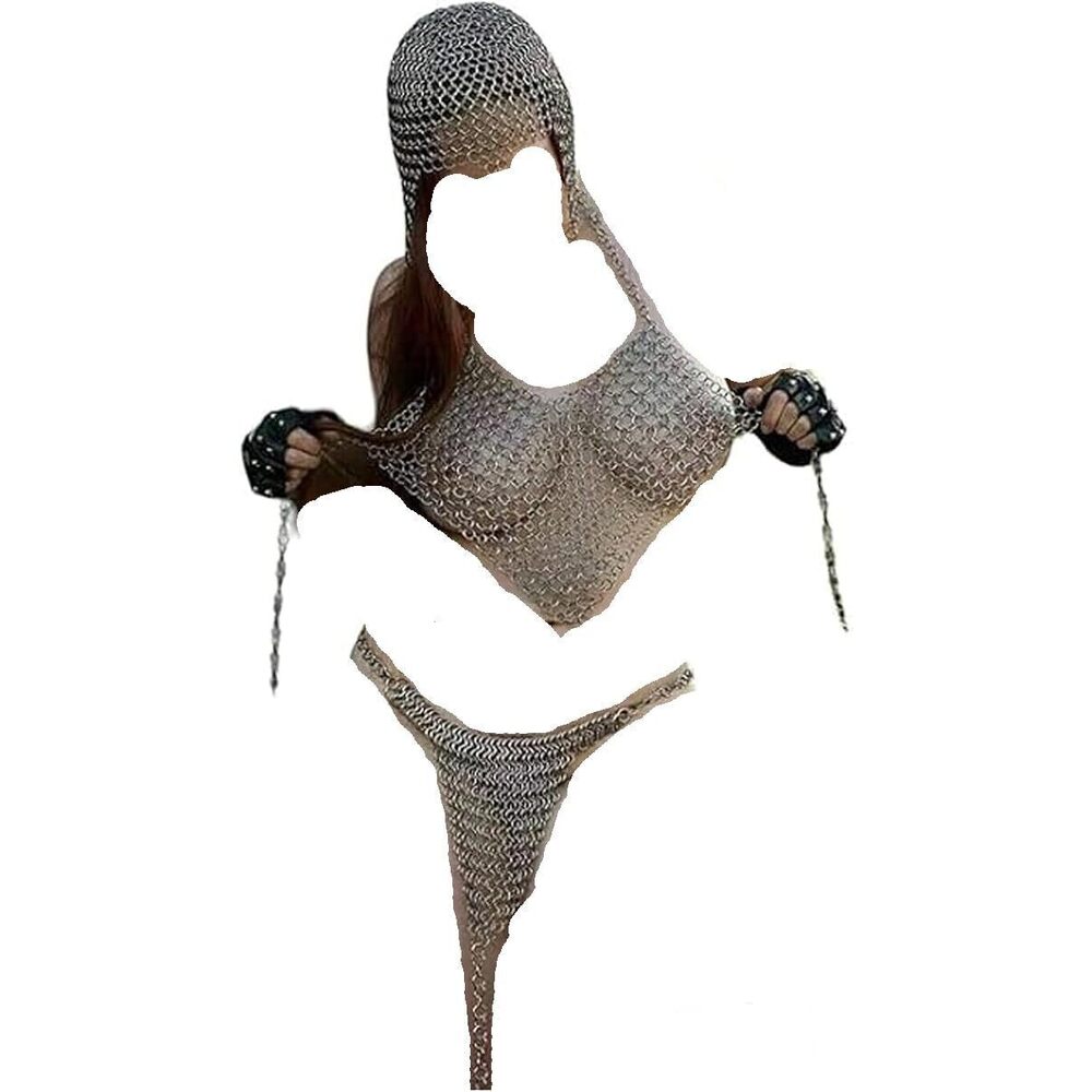 6127 Chainmail Bikini Set For Aluminium Silver Butted Rings